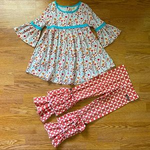 Sz 8 Matilda Jane Tunic Top & Benny Leggings